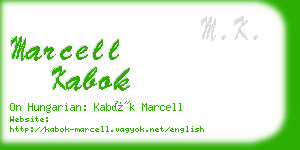 marcell kabok business card